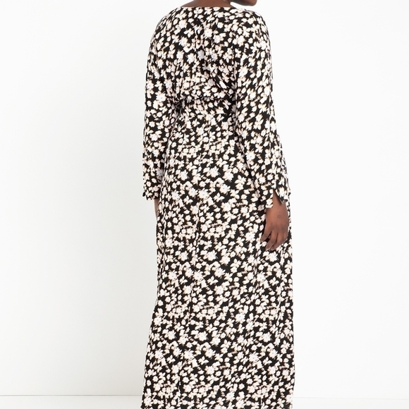 Eloquii Floral Double Slits Long Sleeve Maxi Dress - Picture 2 of 9